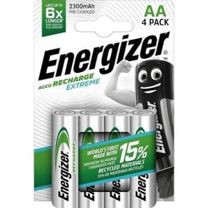 Energizer 4 Piles Rechargeables AA 2300 mAh Pré Charge // Blister de 4 Piles