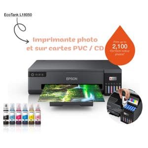 Epson EcoTank L18050 Imprimante Photo A3+ impression sur cartes PVC