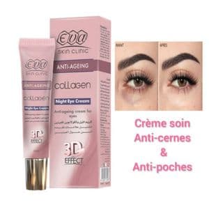 Eva Crème de nuit soin des yeux ant-cernes et anti-poches -au collagène