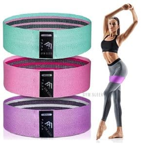 FAFA SPORT Hip Band Set 3 Résistances Bandes Élastiques Squat & Fessiers tissu élastique antidérapant et confortable