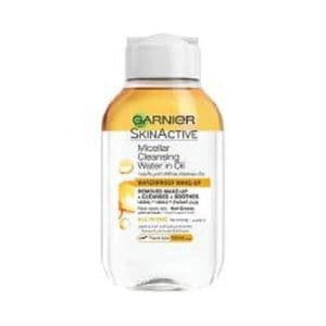 Garnier Skin Active Eau Micellaire Biphase, Démaquillant Pour Maquillage Tenace et Waterproof - Petit Format, Format Voyage 100ml