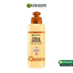 Garnier Ultra Doux Tresors de Miel pour Cheveux Fragiles & Cassants - Creme de Soin 2-en-1 Reparation Anti-Frisottis - Au Miel d'Acacia, de Manuka & de Lavande - 200ml