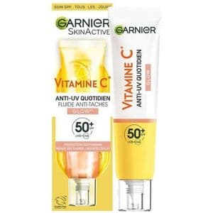 Garnier Fructis Fluide Anti-Taches & Anti-UV Soin Visage Glow SPF50+ Origine France-40ml