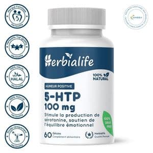Herbialife 5-HTP 100 mg – Bon Moral & Humeur Positive – 60 Gélules
