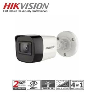 Hikvision Caméra Bullet TurboHD 2MP 1080P,TVI/AHD/CVI / CVBS IR:20m, 2.8mm