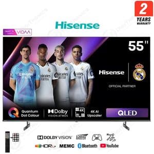 Hisense 55 Smart Tv Qled Système Vidaa Dolby Vision AI Sports Mode Durant 2 Ans Garantie, 55Q6N