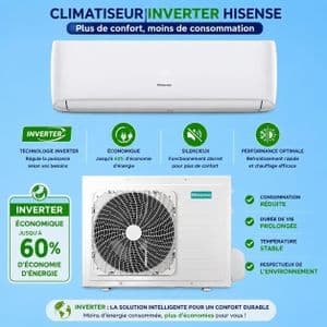 Hisense Climatiseur 9000 btu mural inverter économique