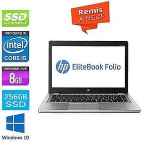 Hp Pc Portable EliteBook Folio 4ème G Intel Core i5 8Go 256Go SSD 14"-Remix à neuf