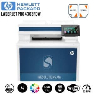 Hp Imprimante Multifonction Laser Couleur LaserJet Pro MFP 4303fdw (5HH67A)