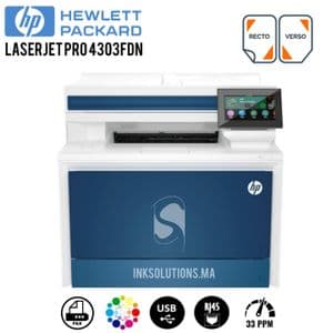 Hp Imprimante Multifonction Laser Couleur LaserJet Pro MFP 4303fdn (5HH66A)