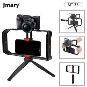 Jmary MT-33 Cage Trépied Portable Multifonctionnel pour Téléphone et Camera DSLR