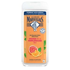 Le Petit Marseillais Gel Douche & Bain Extra Doux Orange BIO & Pamplemousse Bio, 650ml