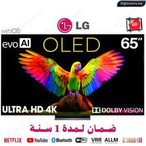 LG 65 4K OLED evo C5 Smart WebOS AI Processor Gen8, 144Hz Dolby Vision & Atmos + Support gratuit, OLED65C56LA