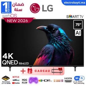 LG Smart TV - QNED AI QNED70 4K - 75 pouces - Télécommande Magique IA HDR10 2026
