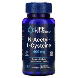Life Extension NAC - N-acétylcystéine - Sans OGM - 600 mg - 60 capsules