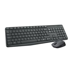 Logitech MK235 Combo Clavier et Souris Sans Fil pour Windows, Récepteur Sans Fil Unifying 2,4 GHz, 15 Touches FN, Pile Longue Durée, Compatible avec PC, Ordinateur Portable - AZERTY