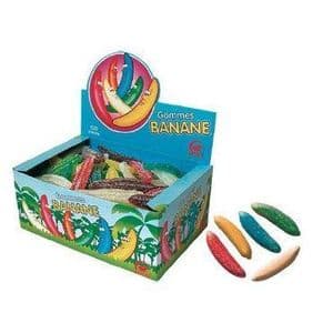 Macao Gommes BANANE, 130 pièces multicouleurs.