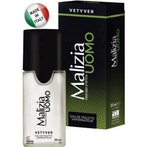 Malizia Coffrets de Parfums 50 ml et déodorant 150 ml / Uomo Vetyver / Made in italy