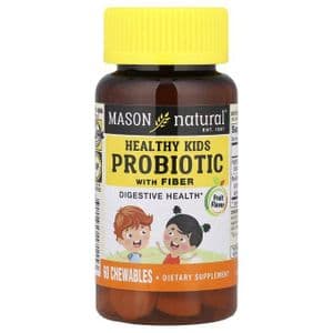 Mason Natural Probiotique pour enfants en bonne santé avec fibres et fruits, 60 comprimés à croquer