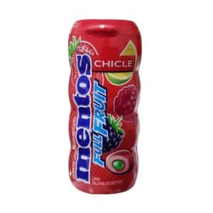 Mentos Full Fruit Chewing-Gum Sans Sucres - Au Gout de Citron Vert et de Fruits Sauvages – Boite de 15 Dragées