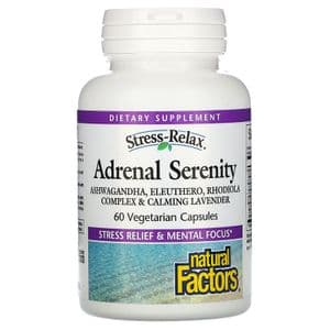 Natural Factors Stress-Relax,Sérénité surrénale,60 cap végé (stress & améliore la concentration