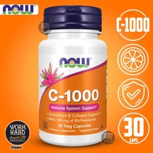 Now Foods Vitamine C-1000 Renforcement du système immunitaire Sticker