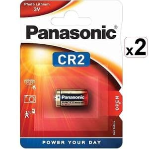 Panasonic 2 Piles 3V CR2 au Lithium 3 volts Pour Appareil Photo, Lot de 2 Batteries 3V CR2