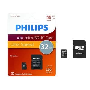 Philips Carte memoire 32GB UHS-I microSDHC 32Gb -Class 10-Vitesse 100MB/s