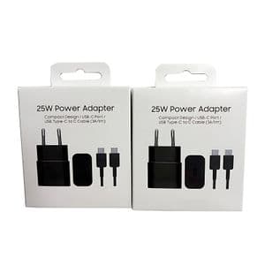 Samsung Chargeur USB-C 25W ultra rapide Câble USB-C vers USB-C