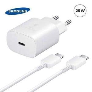 Samsung Chargeur 25W Ultra rapide secteur officiel USB C avec câble USB C
