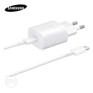 Samsung Chargeur secteur officiel 25W originale Ultra rapide avec câble USB C to USB C 12 mois de garantie