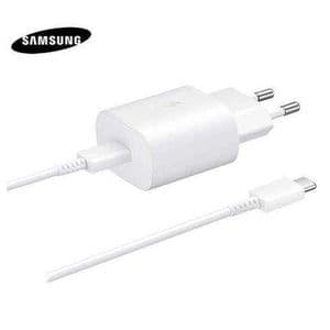Samsung Chargeur secteur officiel 25W originale Ultra rapide avec câble USB C to USB C 12 mois de garantie