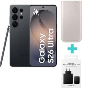 Samsung Galaxy S26 ULTRA 5G -(12 GB - 512GB)-200MP+50MP+12 MP+/32MP- NOIR +Chargeur Secteur Rapide 65W Inclus+ Power Bank Fast 20000 mAh
