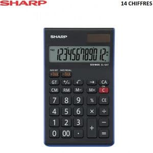 Sharp EL-124T-BL calculatrice de bureau gestion financière +TAX -TAX commerciale Led 12 chiffres double alimentation