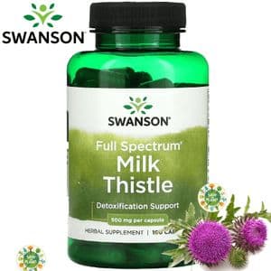 Swanson Premium- Full Spectrum Milk Thistle, Chardon-Marie, 500 mg, 100 capsules