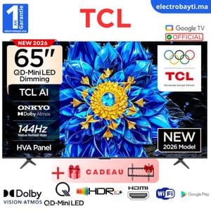 TCL 65" Premium QD Mini LED 4K UHD – GOOGLE TV - 144HZ VRR - Dolby Vision & Onkyo - 65P8L - NEW 2026