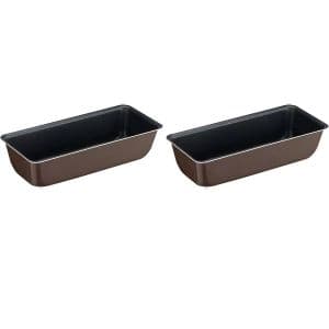 Tefal Moule à Cake - Antiadhésif - Cuisson Parfaite - Marron 26 cm - Lot de 2