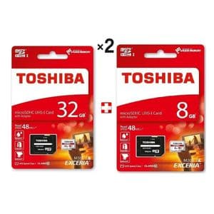 Toshiba Offre 2 carte memoire 32GB et 8gb EXCERIA M301 Micro SDHC UHS-I(U1) jusqu'à 48 Mo en lecture Class10