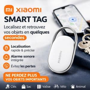 XIAOMI Tag – Smart Traceur Bluetooth pour Clés, Sac, Valise / Localisateur d’Objets Intelligent / Anti-Perte / Compatible Android & iOS Apple Find My / Tracker Bluetooth