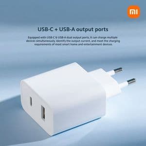 XIAOMI Mi 33W chargeur rapide EU Turbo Original (Type-A + Type-C) (sans cable)