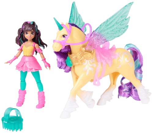 Poupée et Licorne Ailes Magiques