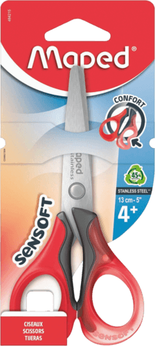 Paire de Ciseaux Symétrique 13 Cm Droitier ou Gaucher "Sensoft" - Maped