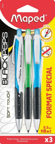 3 Porte-Mines Automatiques "Black'peps" - Maped