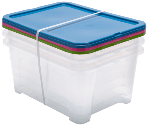Lot de 3 Boites de Rangement 45 L - Sundis