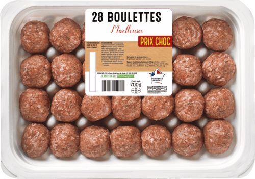 28 Boulettes de bœuf et de porc natures
