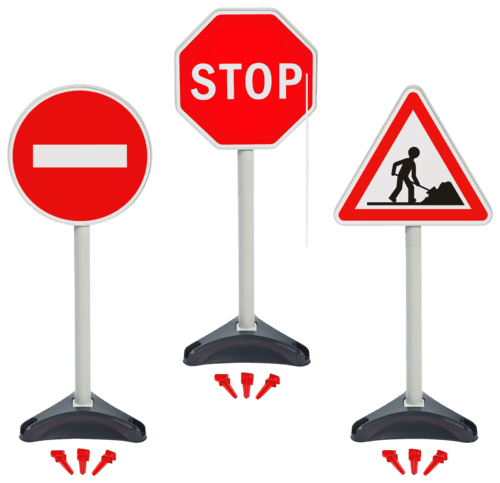 3 Panneaux de Signalisation - Ecoiffier