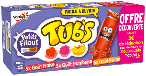 Petits filous tub's aromatisés panachés offre découverte "YOPLAIT"