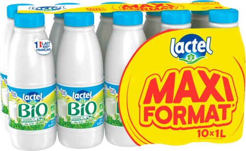 Lait uht bio demi écrémé 1,5% Mat. Gr. maxi format - LACTEL