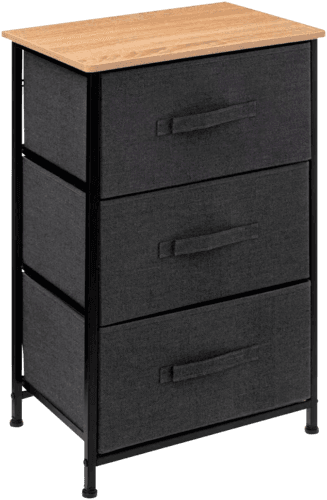 Commode 3 Tiroirs Intisses Avec Plateau Bois