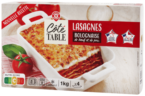Lasagnes à la Bolognaise Surgelées - Côté Table